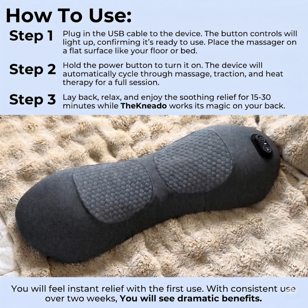 TheKneado™ Massager - Fast Back Pain Relief at Home